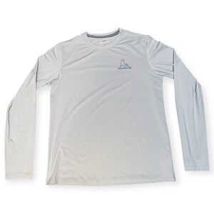 Southern Tide Boy’s Slate Gray Shark Long Sleeve Performance Tee